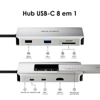 WAVLINK USB-C hub 10 Gb/s M.2 PCIe/SATA SSD portom, 4K@144Hz HDMI, 100W PD, USB-A/C 3.2/2.0, čítačkou SD/TF kariet, pre MacBook/Chromebook/Dell/HP 2
