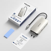 WAVLINK USB-C hub 10 Gb/s M.2 PCIe/SATA SSD portom, 4K@144Hz HDMI, 100W PD, USB-A/C 3.2/2.0, čítačkou SD/TF kariet, pre MacBook/Chromebook/Dell/HP 9