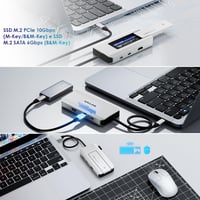 WAVLINK USB-C hub 10 Gb/s M.2 PCIe/SATA SSD portom, 4K@144Hz HDMI, 100W PD, USB-A/C 3.2/2.0, čítačkou SD/TF kariet, pre MacBook/Chromebook/Dell/HP 7