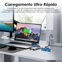 WAVLINK USB-C hub 10 Gb/s M.2 PCIe/SATA SSD portom, 4K@144Hz HDMI, 100W PD, USB-A/C 3.2/2.0, čítačkou SD/TF kariet, pre MacBook/Chromebook/Dell/HP 6
