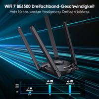 Adaptor wireless USB WAVLINK WiFi 7 BE6500 pentru PC, stick de rețea wireless tri-band 2