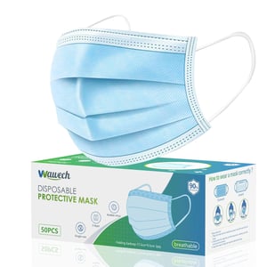 Mască facială de unică folosință cu 3 straturi Wawech - 50 bucăți