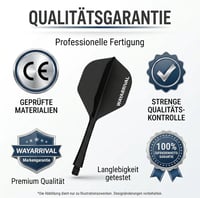 Aripioare pentru săgeți WayArrival cu tijă - 3 buc, material PP 2BA, negru, design integrat, pentru aruncări precise, stabilitate sporită 5