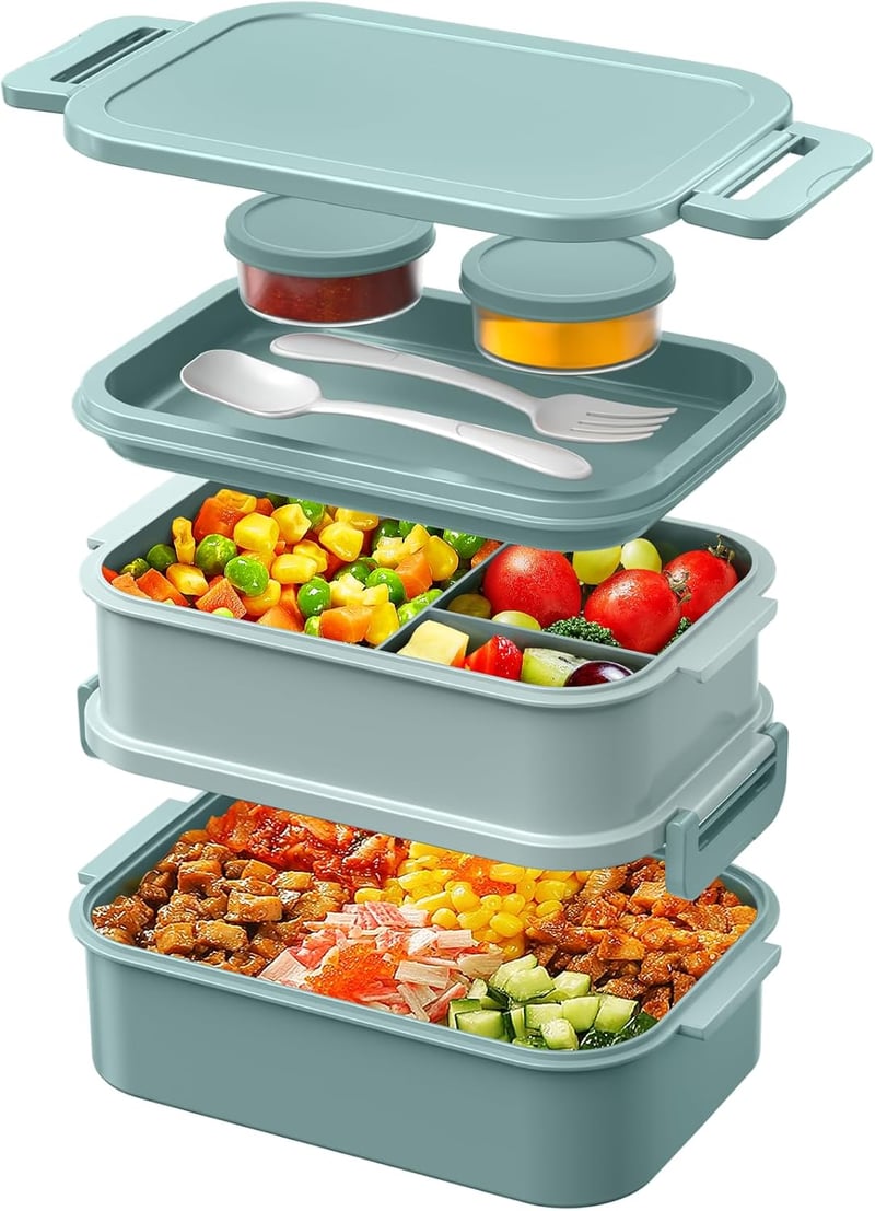 WayEee Felnőtt Ebéddoboz 2130ml Szilikon Tömítéses Bento Box Zöld
