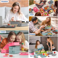 WayEee Felnőtt Ebéddoboz 2130ml Szilikon Tömítéses Bento Box Zöld 6