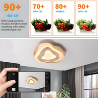 WayLuoung 40cm LED Mennyezeti Lámpa Fa Felhő Mintával Dimmelhető Távirányítóval 4
