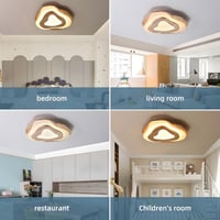 WayLuoung 40cm LED Mennyezeti Lámpa Fa Felhő Mintával Dimmelhető Távirányítóval 2