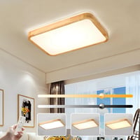 WayLuoung LED Mennyezeti Lámpa 60x40cm Fa Natúr Dimmelhető Távirányítóval - 【b】60 X 40 Cm - Continuously Dimmable 1