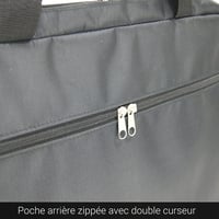 Waytex 71016 Vodootporna torba za laptop 17,3 inča s više džepova za dokumente crna 4