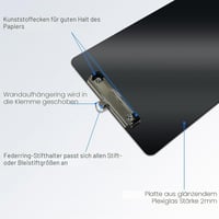 Waytex 931490 A4 irattartó tolltartóval, merev műanyag - fekete - 22,5x31,5 cm 2