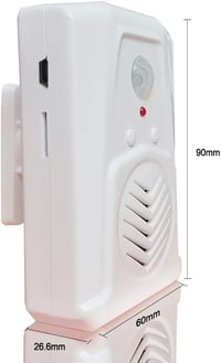 Waytronic Microsound V22 Mini Hangszóró PIR Mozgásérzékelővel - MP3 Lejátszó Halloween Zenékhez, USB Letöltési Funkcióval, Fekete 8