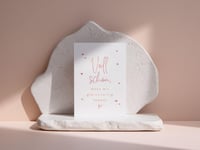 Felicitare de dragoste WBdesignz „Voll Schön, dass wir gleichzeitig leben!” cu plic - Inimi aur roz - Felicitare romantică de Valentine's Day/prietenie - DIN A6 3