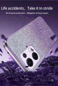 WBWONE Oppo Reno 13 5G ütésálló pink telefon tok csillogó díszmatricával, ezüstözött peremmel 2