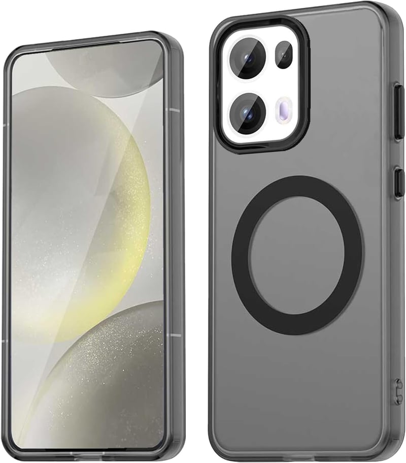 WBWONE Oppo Reno 13 Pro 5G tok MagSafe kompatibilis ultravékony TPU ujjlenyomatálló matt fekete ütésálló védőtok
