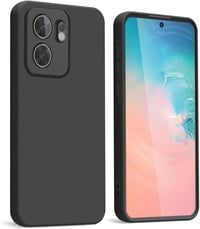WBWONE Oppo Reno 13F 5G 4G hátlap tok szilikon TPU védőtok szövet béléssel vékony ütésálló fekete 1