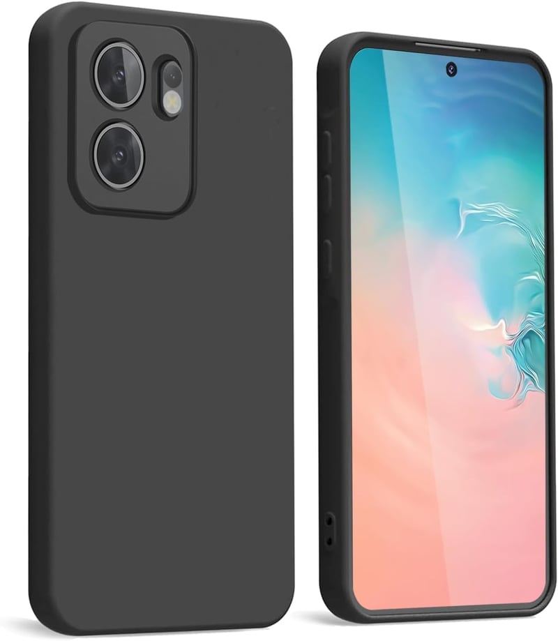 WBWONE Oppo Reno 13F 5G 4G hátlap tok szilikon TPU védőtok szövet béléssel vékony ütésálló fekete