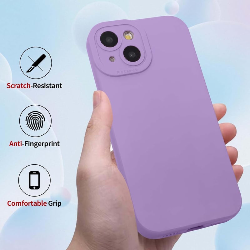 WBWONE Oppo Reno 13F 5G tok, ultra vékony szilikon TPU védőház kameravédelemmel, lila
