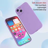 WBWONE Oppo Reno 13F 5G tok, ultra vékony szilikon TPU védőház kameravédelemmel, lila 3