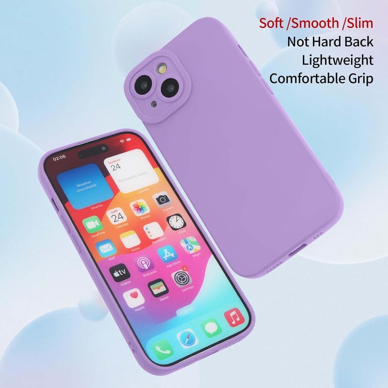 WBWONE Oppo Reno 13F 5G tok, ultra vékony szilikon TPU védőház kameravédelemmel, lila