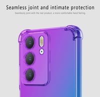 WBWONE Realme C75 4G átlátszó vékony TPU szilikon tok pink-lila színátmenettel, ütésálló védő bumper 6