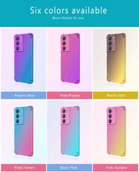 WBWONE Realme C75 4G átlátszó vékony TPU szilikon tok pink-lila színátmenettel, ütésálló védő bumper 7