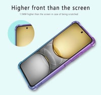 WBWONE Realme C75 4G átlátszó vékony TPU szilikon tok pink-lila színátmenettel, ütésálló védő bumper 4