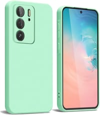 WBWONE Realme C75 4G szilikon tok textil béléssel TPU vékony, ütésálló védőtok világoszöld 1