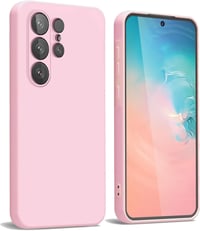WBWONE Szilikon tok Samsung Galaxy S25 Ultra 5G, pink, szövet béléssel, vékony TPU védőhuzat, ütésálló védőborítás 1