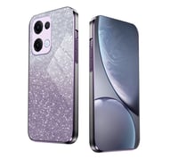 Puzdro WBWONE pre Oppo Reno 13 5G, s galvanizovaným okrajom a trblietavou nálepkou - fialové 2