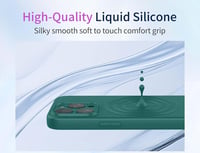 WBWONE Xiaomi Poco X7 Pro 5G védőtok sötétzöld, vékony szilikon TPU textilbéléssel, ütésálló mobiltok 6