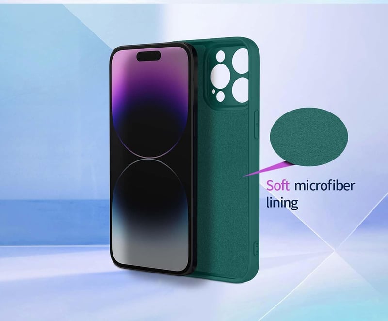 WBWONE Xiaomi Poco X7 Pro 5G védőtok sötétzöld, vékony szilikon TPU textilbéléssel, ütésálló mobiltok