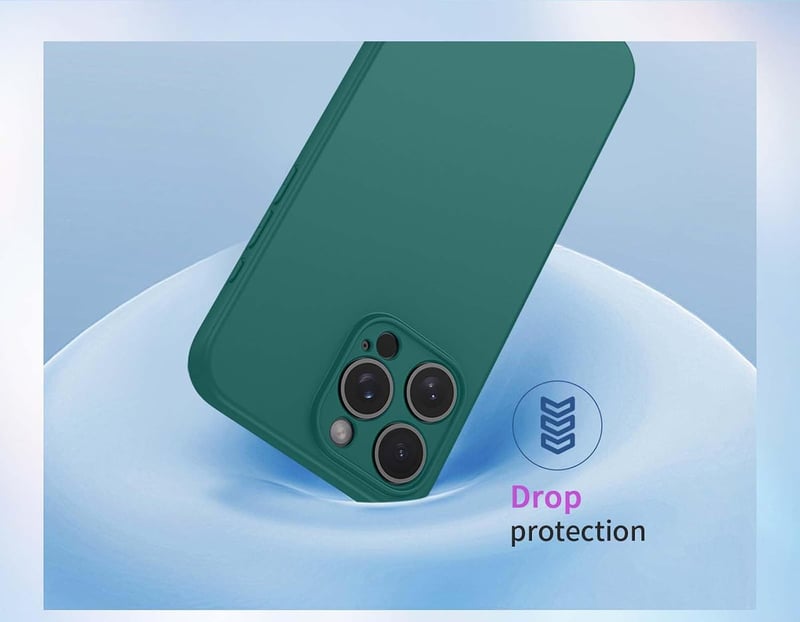 WBWONE Xiaomi Poco X7 Pro 5G védőtok sötétzöld, vékony szilikon TPU textilbéléssel, ütésálló mobiltok