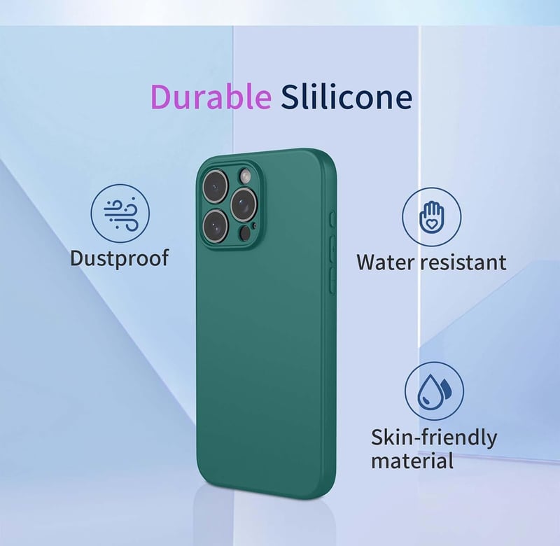 WBWONE Xiaomi Poco X7 Pro 5G védőtok sötétzöld, vékony szilikon TPU textilbéléssel, ütésálló mobiltok