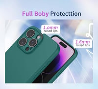 WBWONE Xiaomi Poco X7 Pro 5G védőtok sötétzöld, vékony szilikon TPU textilbéléssel, ütésálló mobiltok 3