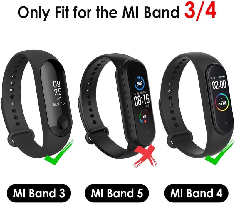 WD&CD 2 darabos szilikon szíj Xiaomi Mi Band 3/4 okosórához, fekete és szürke