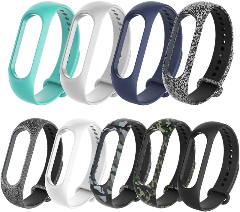 WD&CD 2 darabos szilikon szíj Xiaomi Mi Band 3/4 okosórához, fekete és szürke