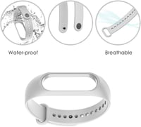 WD&CD 2 darabos szilikon szíj Xiaomi Mi Band 3/4 okosórához, fekete és szürke 5