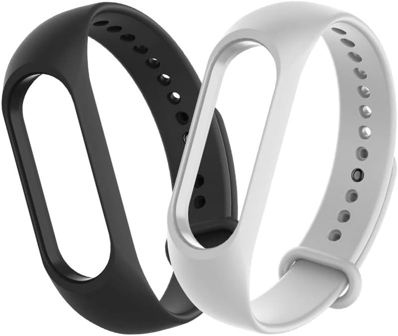 WD&CD 2 darabos szilikon szíj Xiaomi Mi Band 3/4 okosórához, fekete és szürke