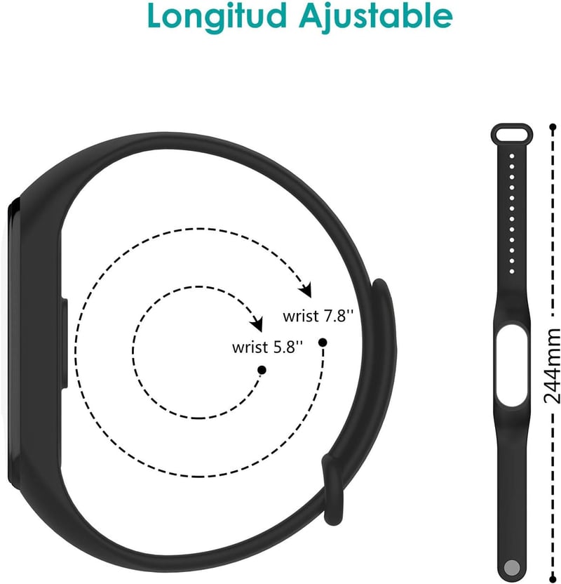 WD&CD 2 darabos szilikon szíj Xiaomi Mi Band 3/4 okosórához, fekete és szürke