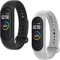 WD&CD 2 darabos szilikon szíj Xiaomi Mi Band 3/4 okosórához, fekete és szürke 1