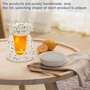 WD&CD keramička aroma lampa, difuzor eteričnih ulja - bijelo-crna