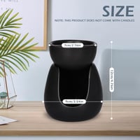 WD&CD Kerámia Aromaterápia Lámpa Illóolaj Diffúzor Fekete 2