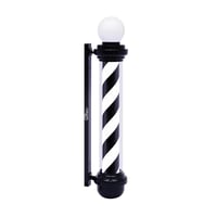 Stâlp de frizer rotativ clasic alb-negru WDZD 100 cm - cu iluminare LED, montare pe perete, material acrilic, pentru decorarea magazinelor și a locuinței 1