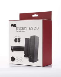 WE 2.0 stereo PC zvučnici, 2x2,5W, USB + 3,5mm jack - crni 5