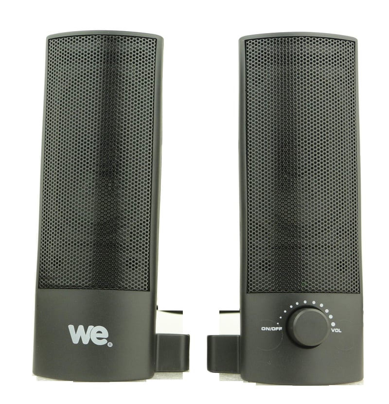 WE 2.0 stereo PC zvučnici, 2x2,5W, USB + 3,5mm jack - crni