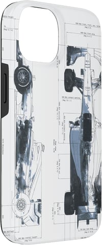 We Race Apparel iPhone 14 Racing Blueprint Motorsport Mérnöki Tok 3