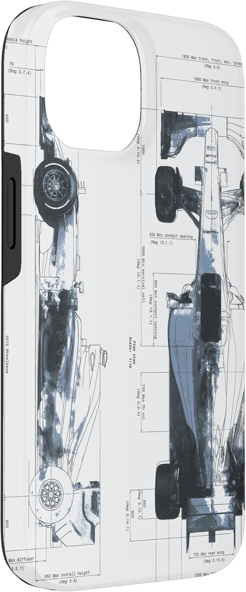 We Race Apparel iPhone 14 Racing Blueprint Motorsport Mérnöki Tok
