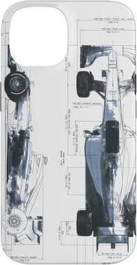 We Race Apparel iPhone 14 Racing Blueprint Motorsport Mérnöki Tok 1