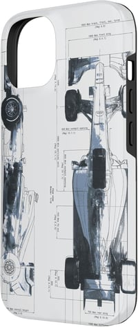 We Race Apparel iPhone 14 Racing Blueprint Motorsport Mérnöki Tok 2