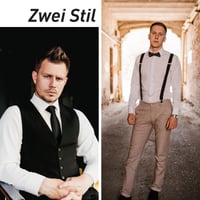 WEARXI Pánsky kostým v štýle 20. rokov, čierny – vesta, traky, klobúk, viazanka, vreckové hodinky, umelé fúzy – mafiánska karnevalová súprava na párty 5